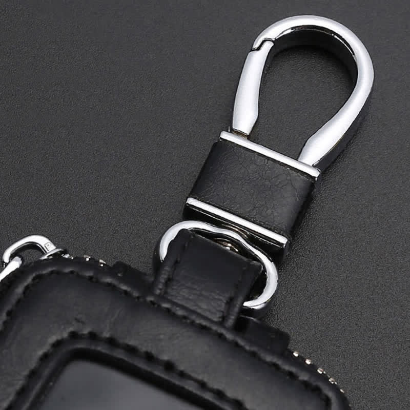 Convenient Transparent Window Zipper Leather Key Case - image 6