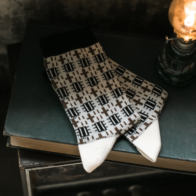 Men's Vintage Cross Gentleman Crew Socks