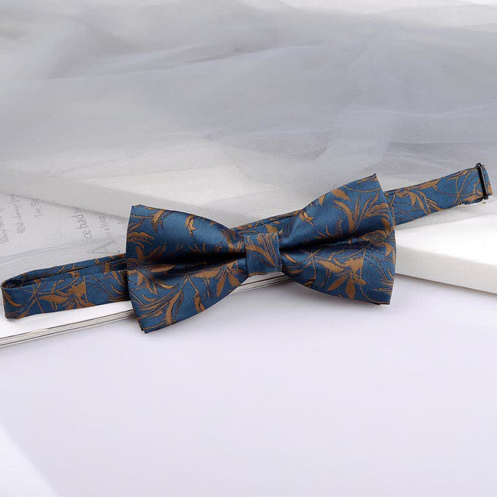 5Pcs Men's Orchids Pttern Gentleman Bow Ties Gift Box