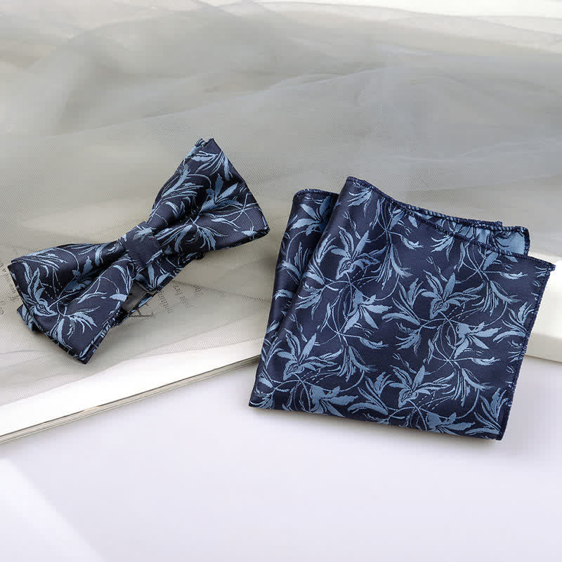 5Pcs Men's Orchids Pttern Gentleman Bow Ties Gift Box