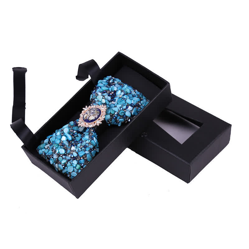 Men's Bright Beads Stone Rhinestone Bow Tie