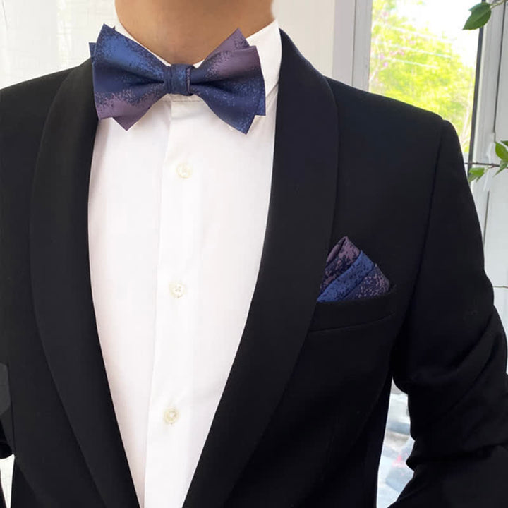 Men's Dreamy Blue & Purple Wedding Bow Tie