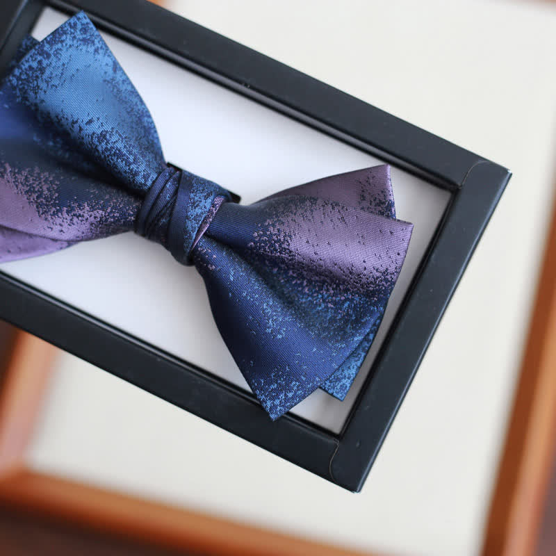 Men's Dreamy Blue & Purple Wedding Bow Tie