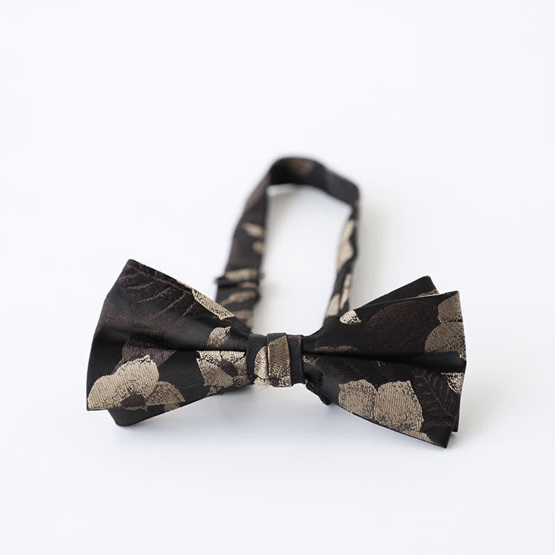 Men's Retro Floral Double Layers Bow Tie