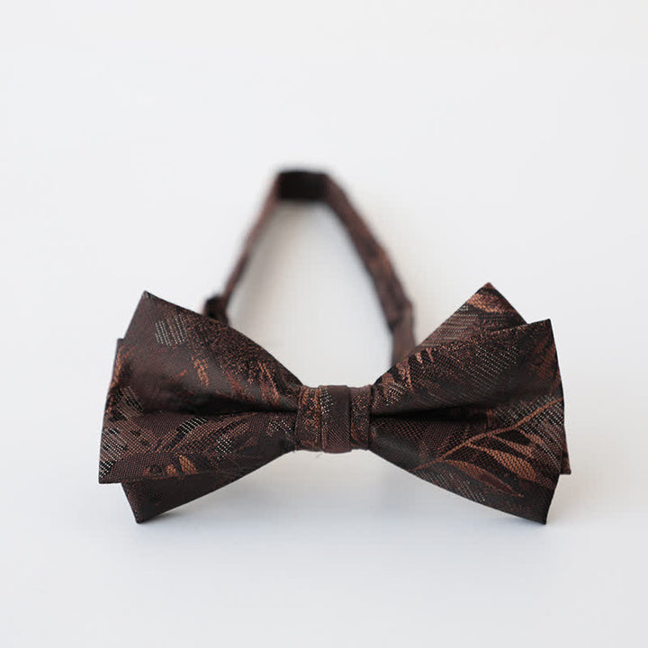 Men's Retro Floral Double Layers Bow Tie