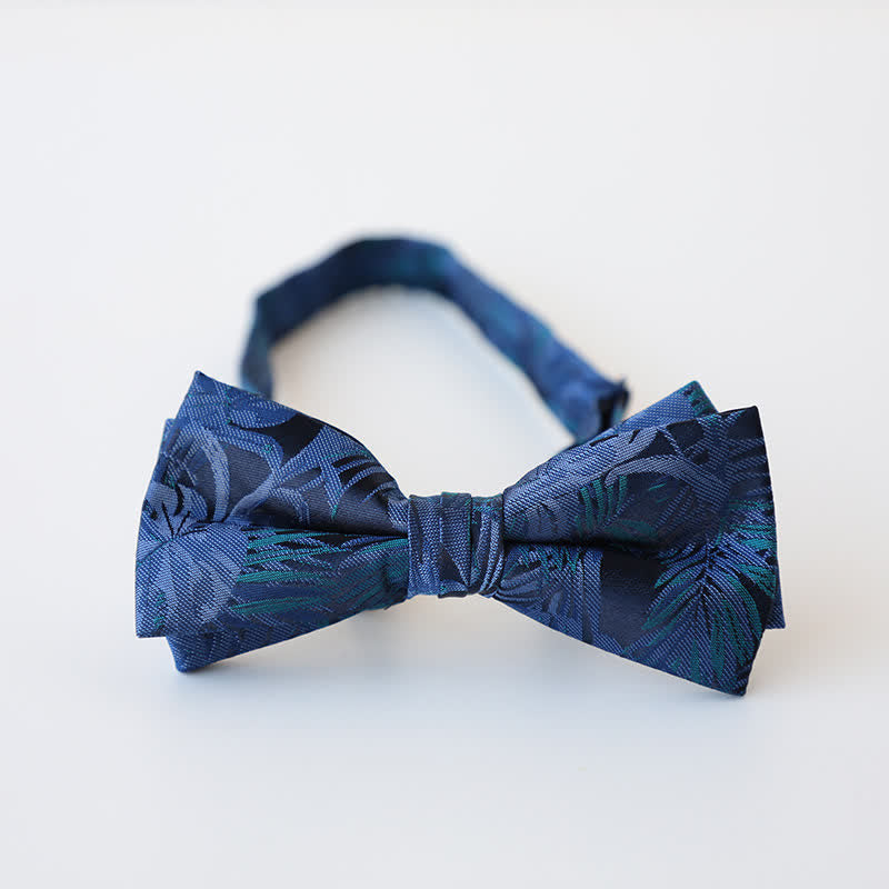 Men's Retro Floral Double Layers Bow Tie