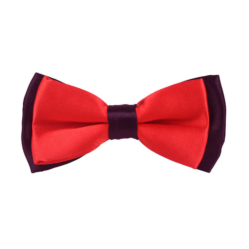 Kid's Classical Two Tone Double Layers Bow Tie