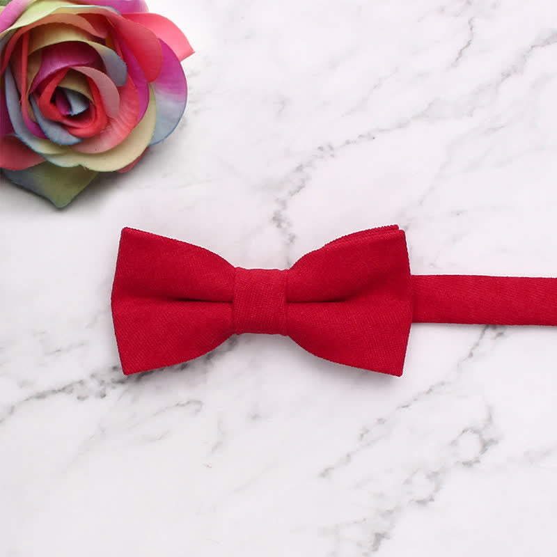 Kid's Simple Gentle Style Solid Color Bow Tie