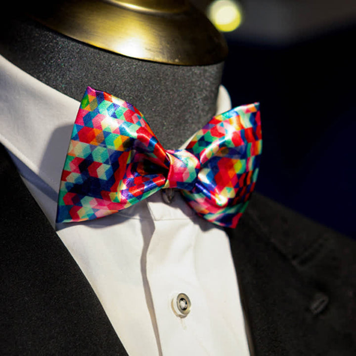 Men's Kaleidoscope Dazzle Colorful Printing Bow Tie