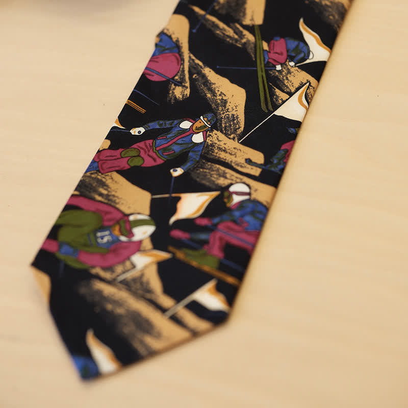 Men's Skiing Pattern Gentleman Necktie