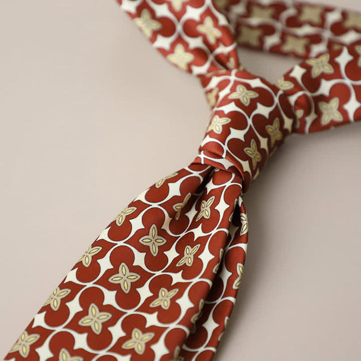 Men's Vintage Street Style Geometric Motif Necktie