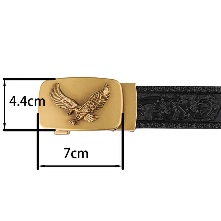 Men's Flying Eagle Automatic Buckle Embossing Leather Belt