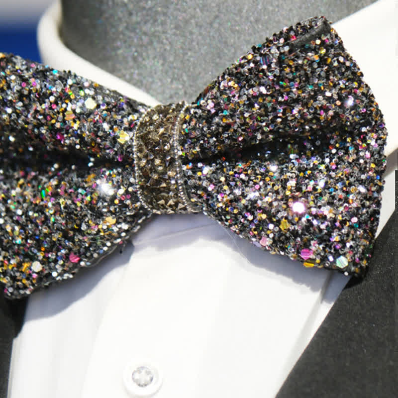 Men's Sparkling Colorful Rhinestone Gorgeous Bow Tie