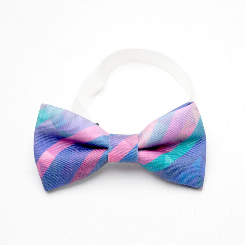 Men's Gradient Colorful Rainbow Simple Bow Tie - Style #3 - image 3