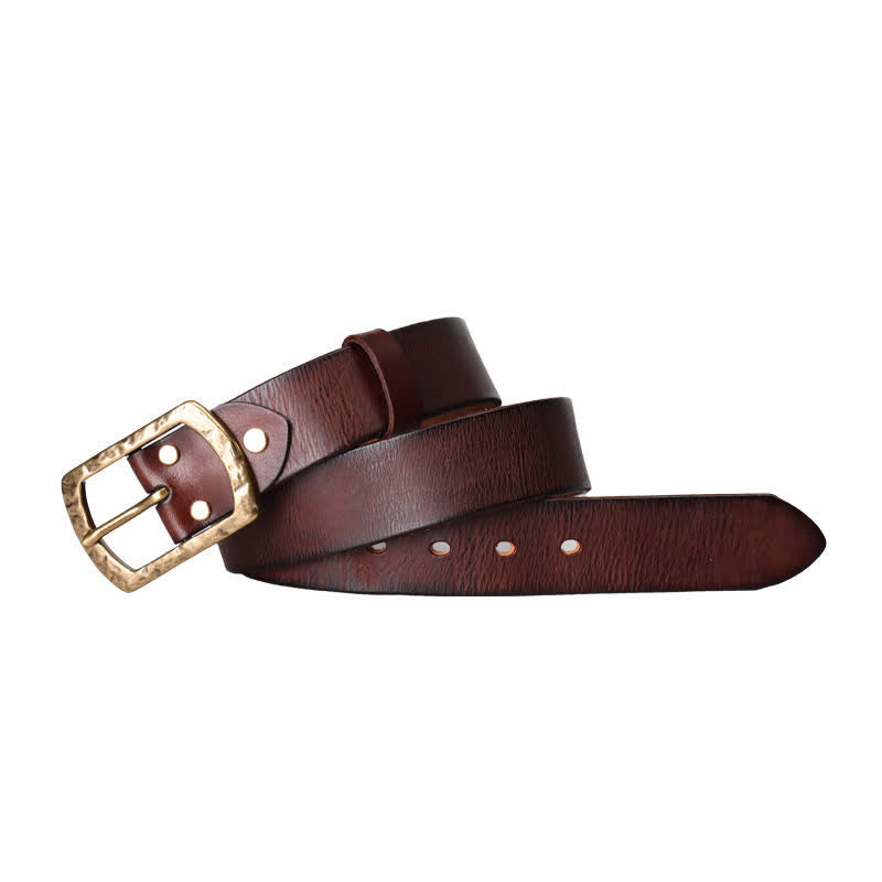 Men's Classic Retro Distressed Design Leather Belt