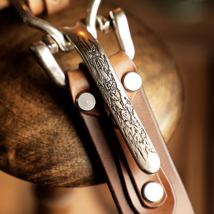 Men's Adventure Western Cavalry Leather Belt