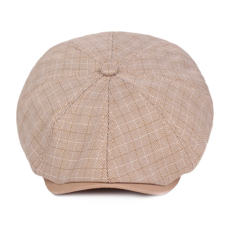 Classic Newsboy 8 Panel Plaid Beret Hat