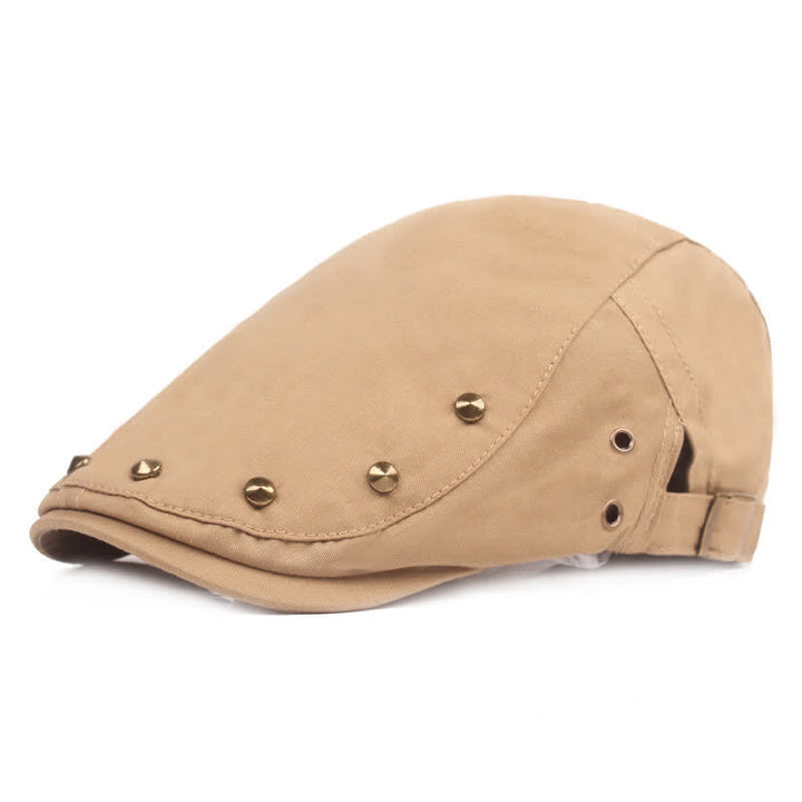 Stylish Punk Rivet Studded Newsboy Beret Hat