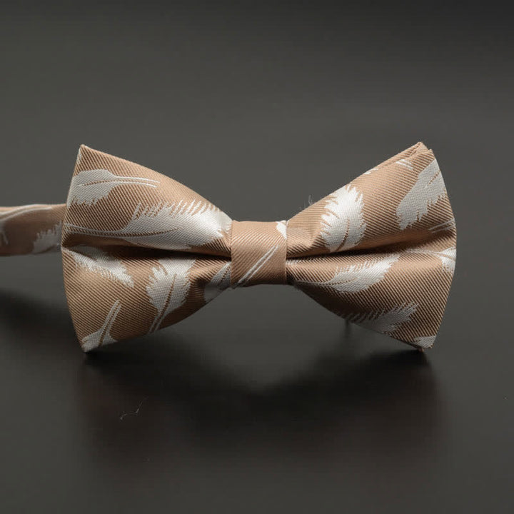 Men's Feather Floral Pattern Casual Daily Bow Tie