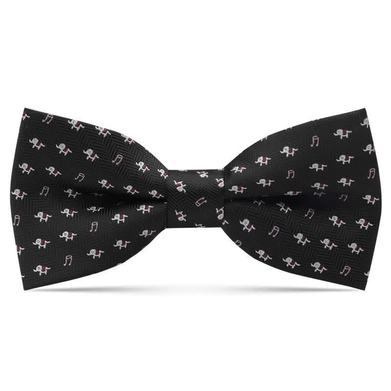 Kid's Interesting Cartoon Animal Motifs Bow Tie - Black Elephant - image 14