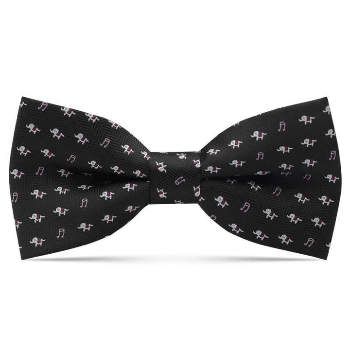 Kid's Interesting Cartoon Animal Motifs Bow Tie - Black Elephant - image 14