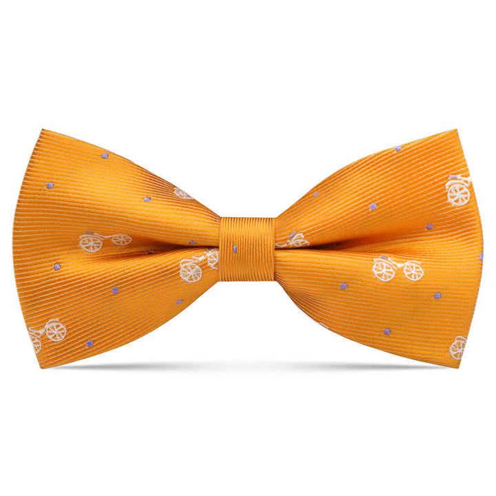 Kid's Interesting Cartoon Animal Motifs Bow Tie - Yellow Bike - image 24