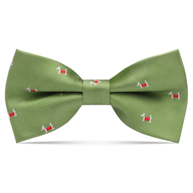 Kid's Interesting Cartoon Animal Motifs Bow Tie - LightGreen Poodle - image 8