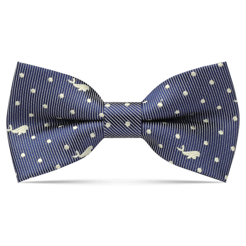 Kid's Interesting Cartoon Animal Motifs Bow Tie - Blue Whale - image 10