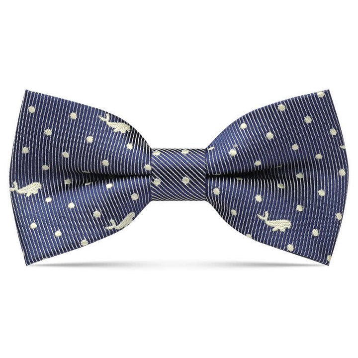 Kid's Interesting Cartoon Animal Motifs Bow Tie - Blue Whale - image 10