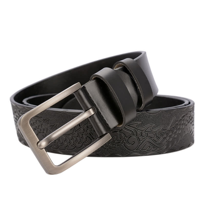 Men's Punk Dragon Embossed Pattern Leather Belt