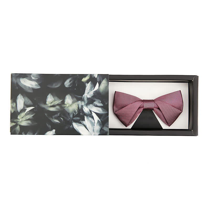 Men's Gentle Rose Pink Twilled Wedding Silk Bow Tie - #2 - Bow Tie - image 8