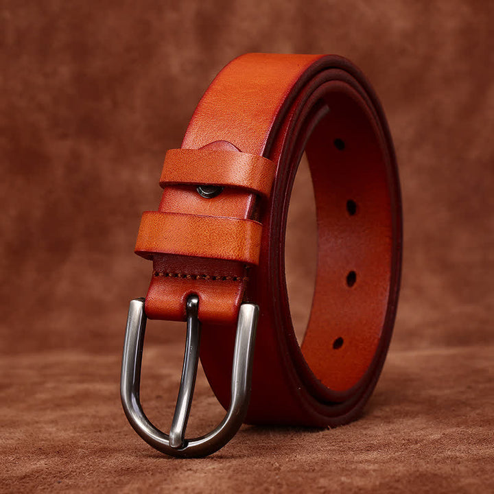 Metal Rivet Fashionable Casual Slim Leather Belt