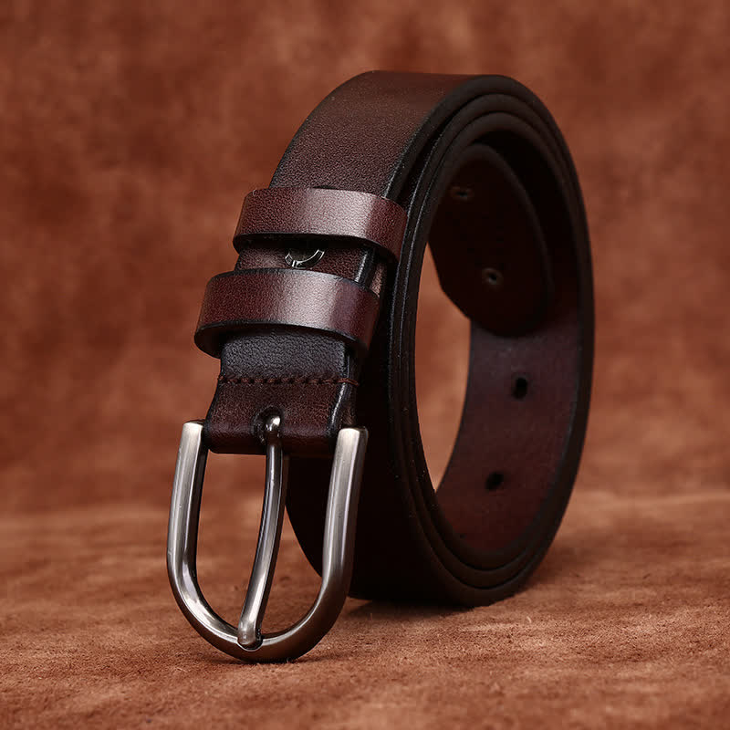 Metal Rivet Fashionable Casual Slim Leather Belt