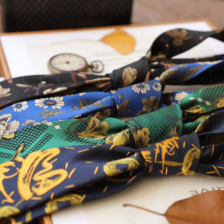 Men's Gentleman Flourish Vintage Flower Necktie