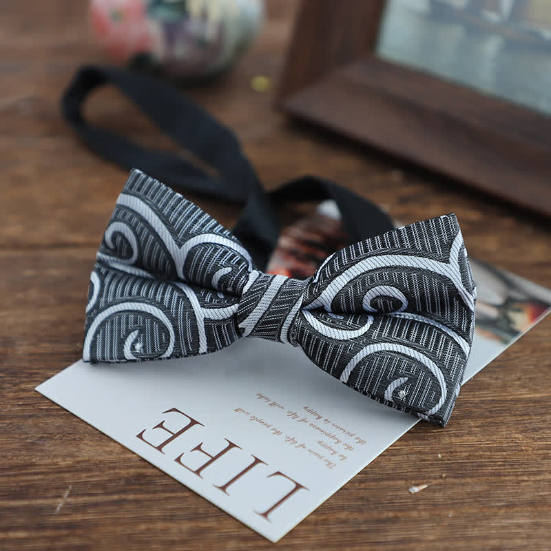 Men's Bright Color Paisley Jacquard Pattern Bow Tie