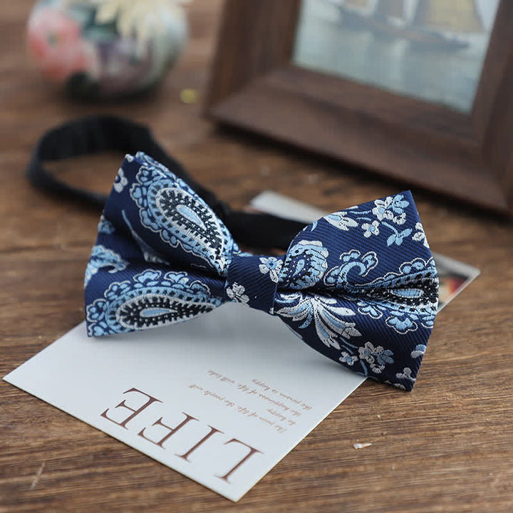 Men's Bright Color Paisley Jacquard Pattern Bow Tie