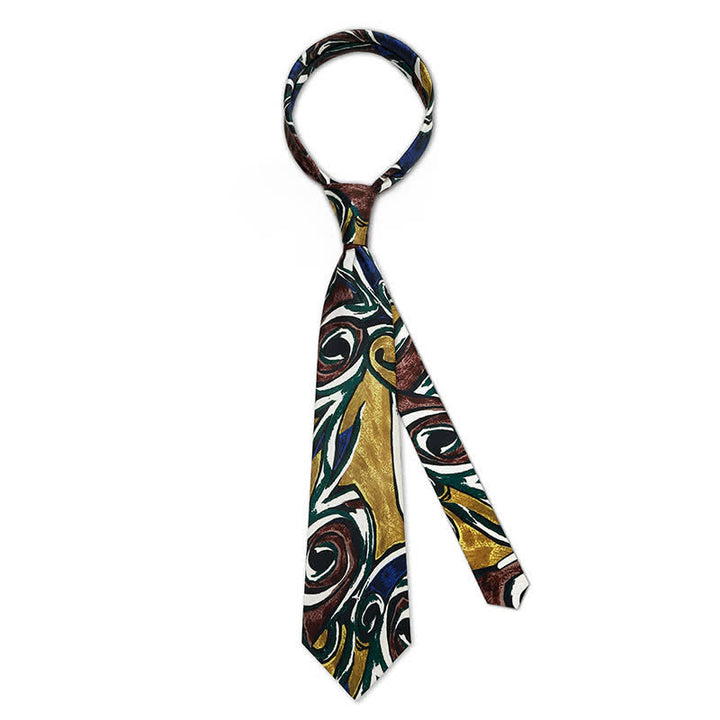 Men's Abstract Fasion Oil Painting Freedom Necktie