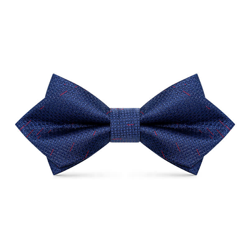 Men's Stylish Gradient Color Chequer Design Bow Tie