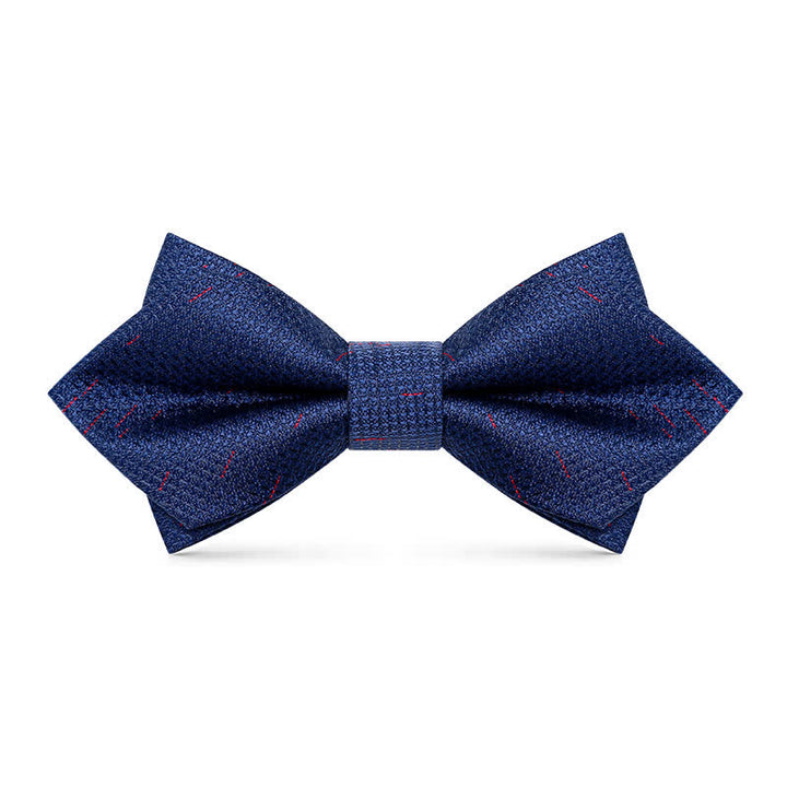 Men's Stylish Gradient Color Chequer Design Bow Tie