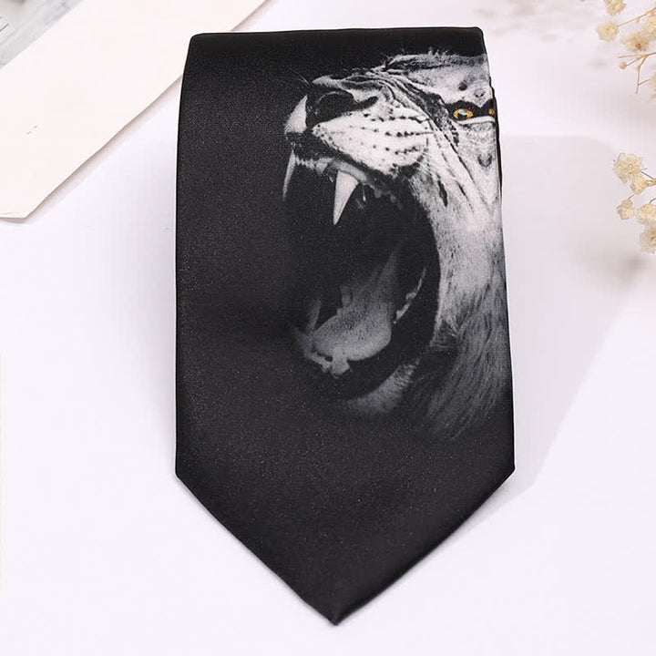 Men's Fun Animal Print Business Slim Necktie