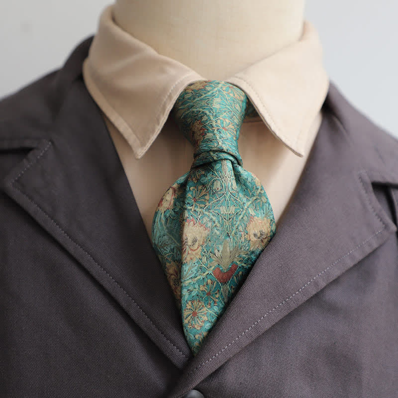 Men's Retro Timeless Floral Printed Bloom Necktie