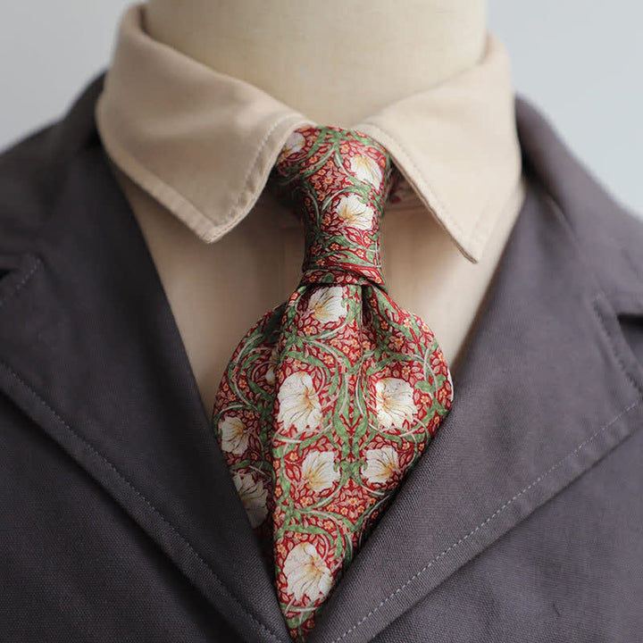 Men's Retro Timeless Floral Printed Bloom Necktie