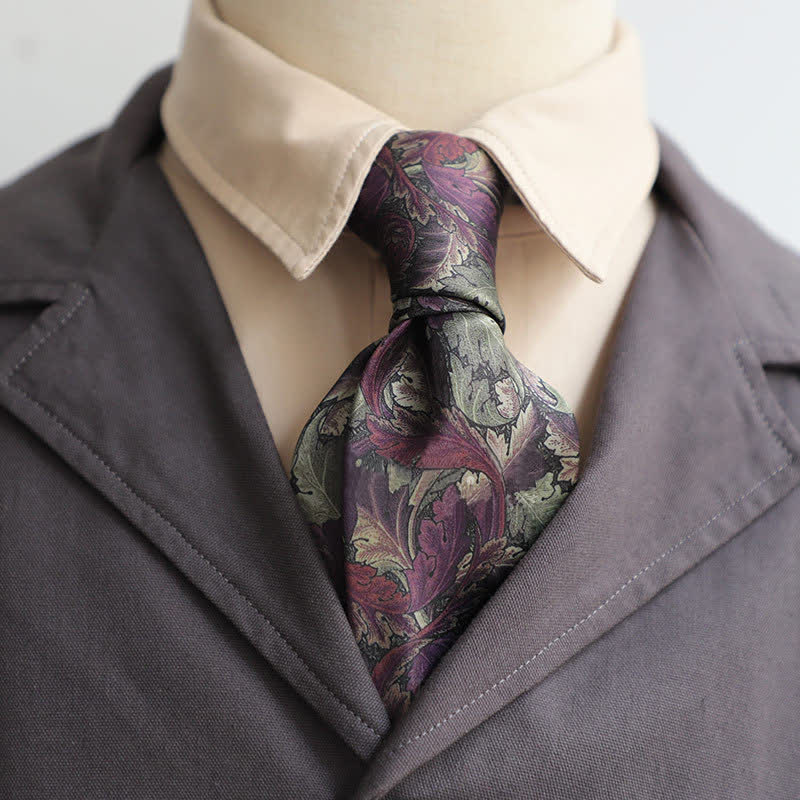 Men's Retro Timeless Floral Printed Bloom Necktie