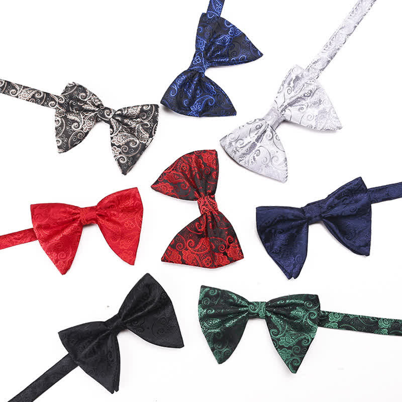 Men's Paisley Oversized Pointed Tuxedo Bow Tie