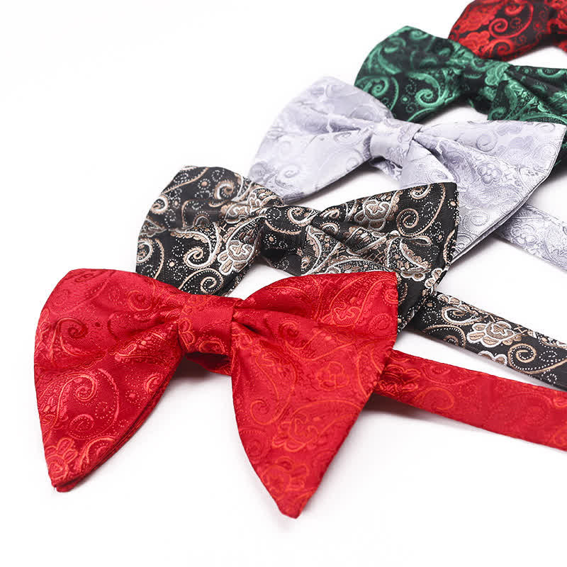 Men's Paisley Oversized Pointed Tuxedo Bow Tie