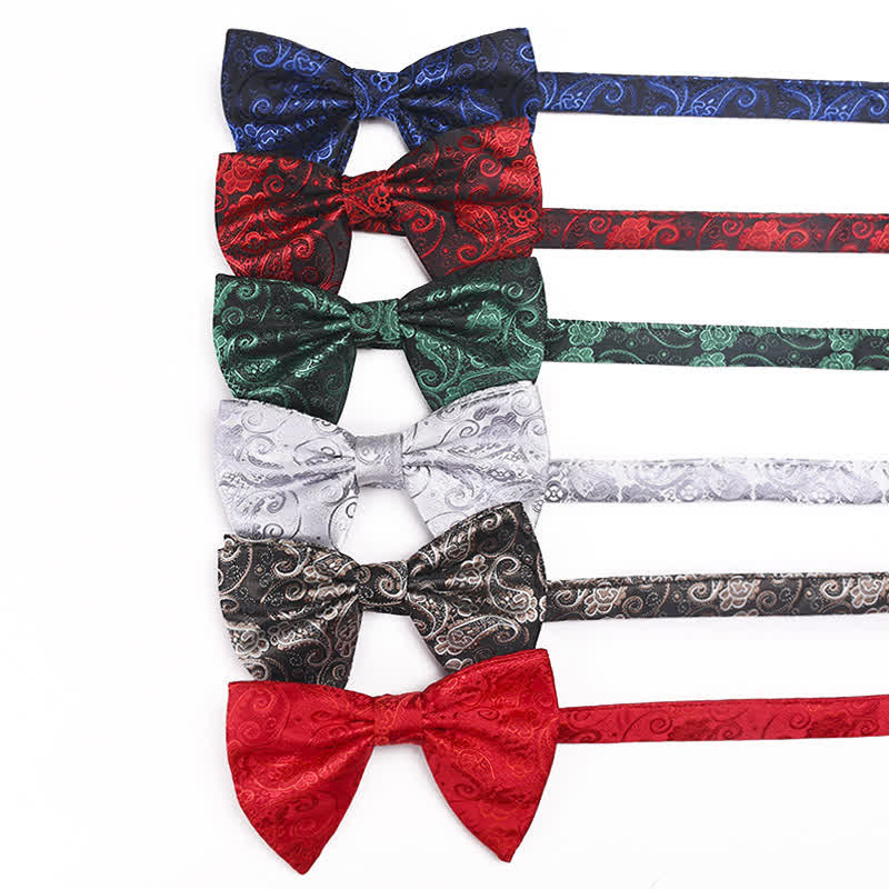 Men's Paisley Oversized Pointed Tuxedo Bow Tie