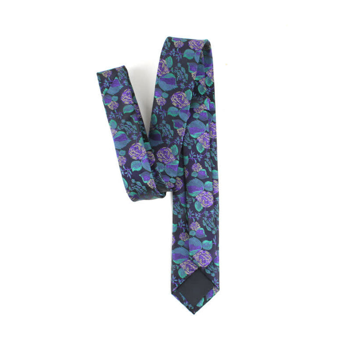 Men's Wedding Party Leisure Suit Skinny Floral Necktie