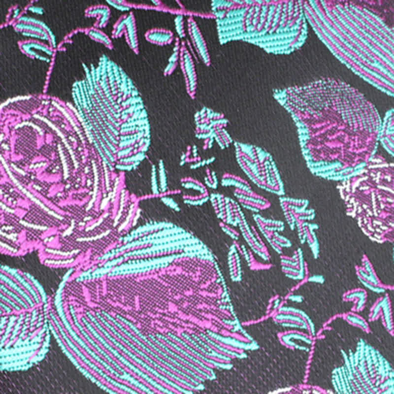 Men's Wedding Party Leisure Suit Skinny Floral Necktie - image 1