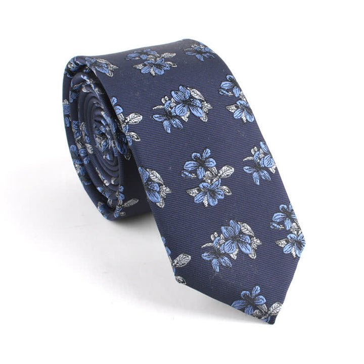 Men's Classic Chic Gentleman Skinny Floral Necktie