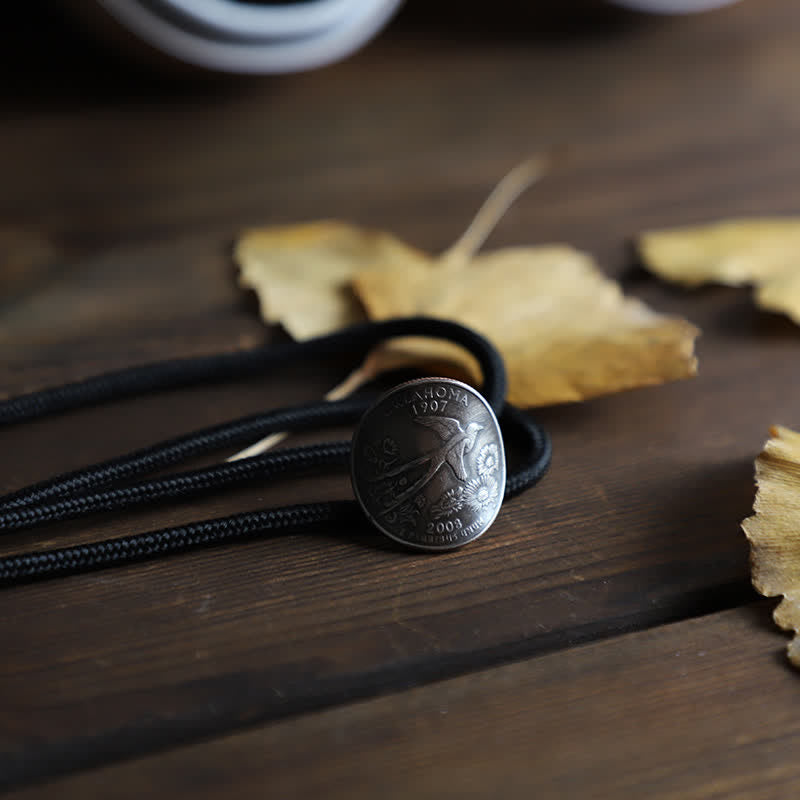 Swallow Scissor-Tail Bird Coin Bolo Tie